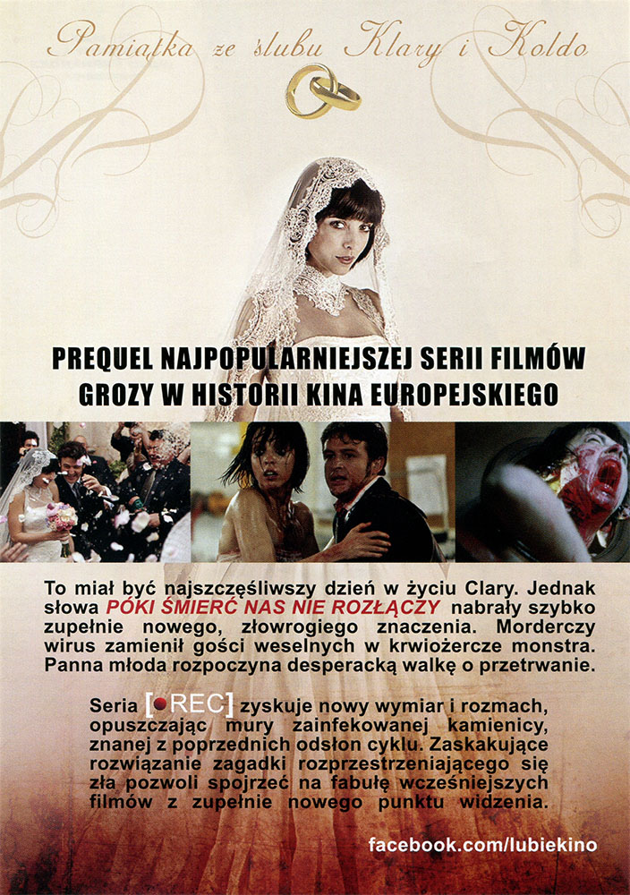 Ulotka filmu '[Rec]³: Geneza (tył)'