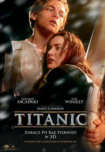 Polski plakat filmu 'Titanic 3D'