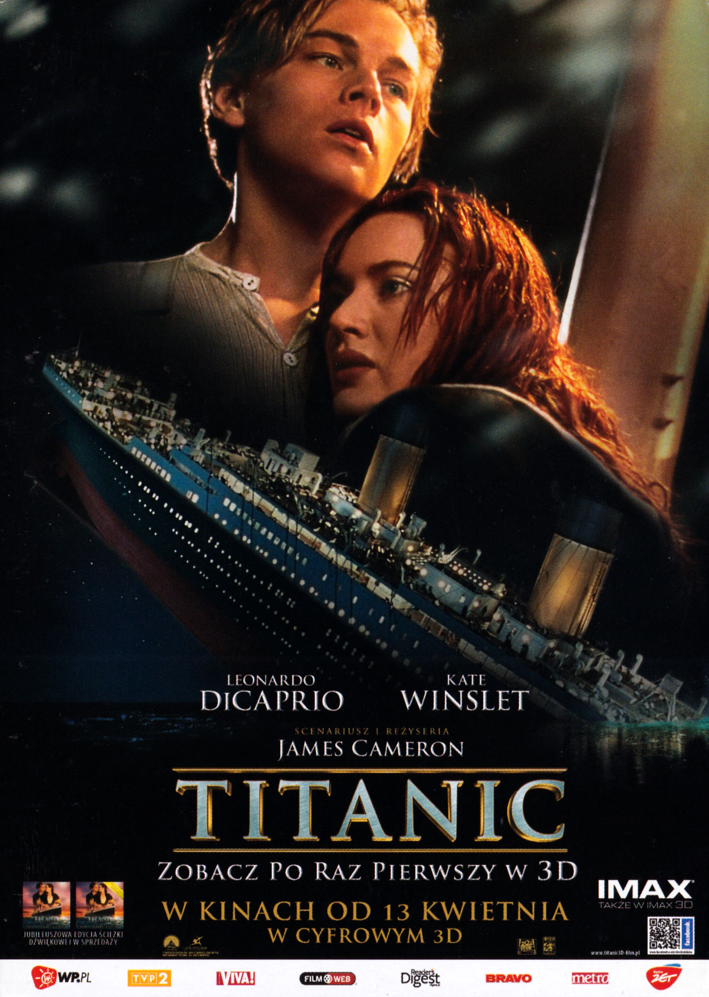 Ulotka filmu 'Titanic 3D (przód - wersja B)'