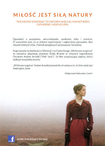 Tył ulotki filmu 'Wichrowe Wzgórza'