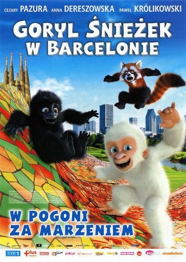 Przód ulotki filmu 'Goryl Śnieżek W Barcelonie'