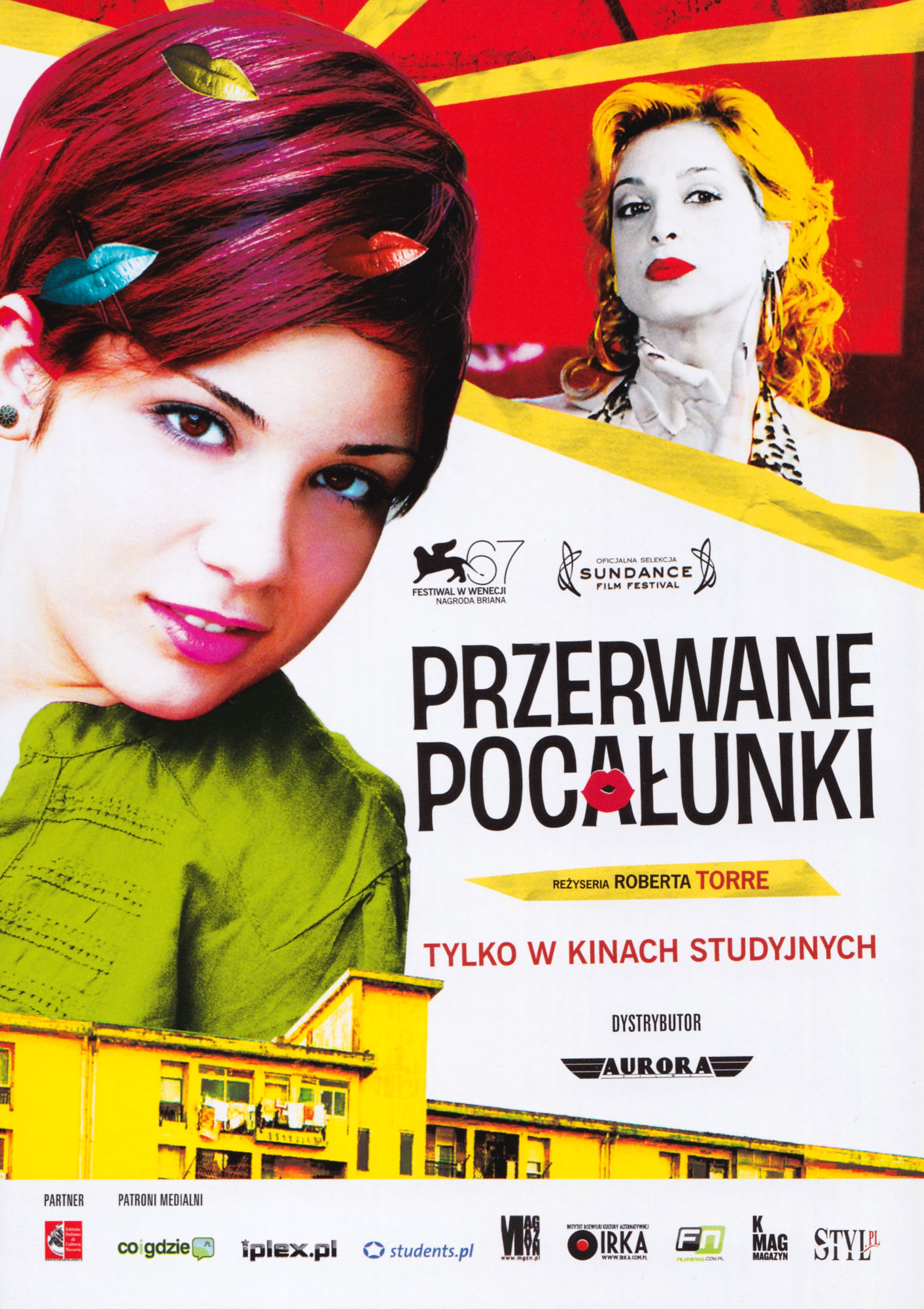 Ulotka filmu 'Przerwane Pocałunki (przód)'