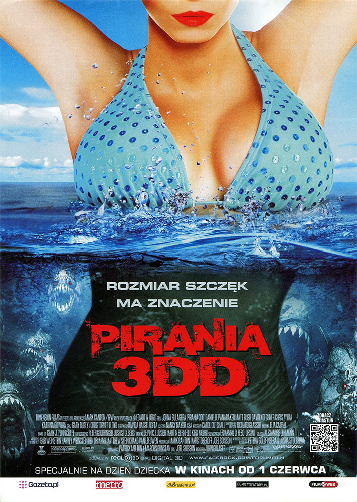 Ulotka filmu 'Pirania 3DD (przód)'