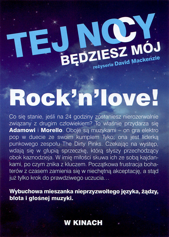 Ulotka filmu 'Tej Nocy Będziesz Mój (tył)'