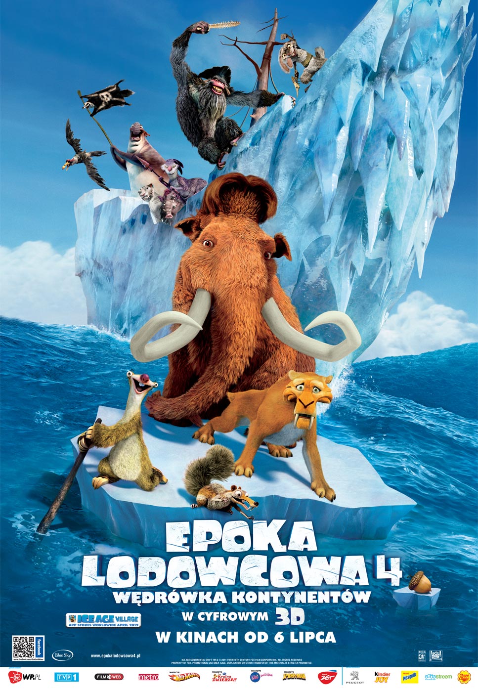 Polski plakat filmu 'Epoka Lodowcowa 4'