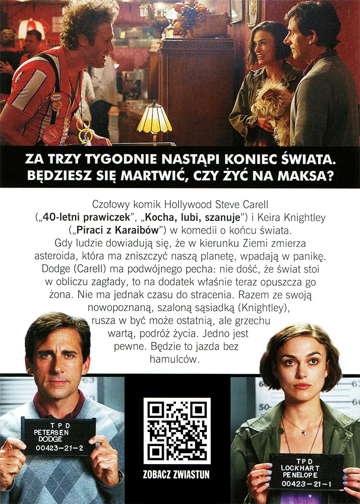 Ulotka filmu 'Przyjaciel Do Końca Świata (tył)'