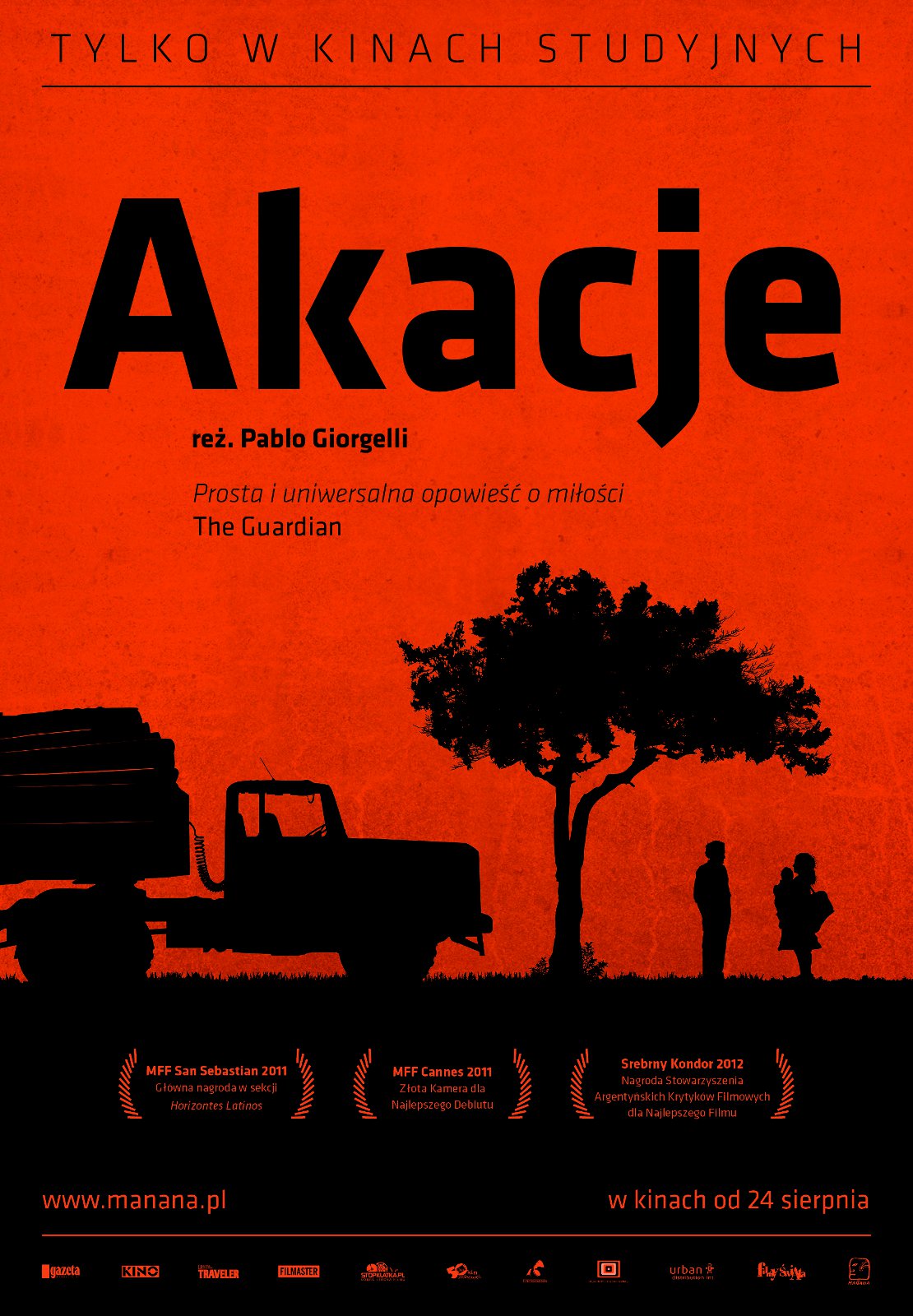Polski plakat filmu 'Akacje'