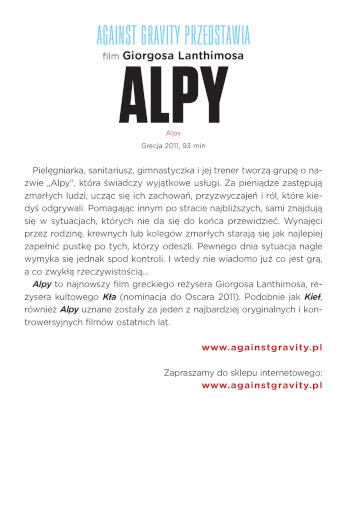 Tył ulotki filmu 'Alpy'