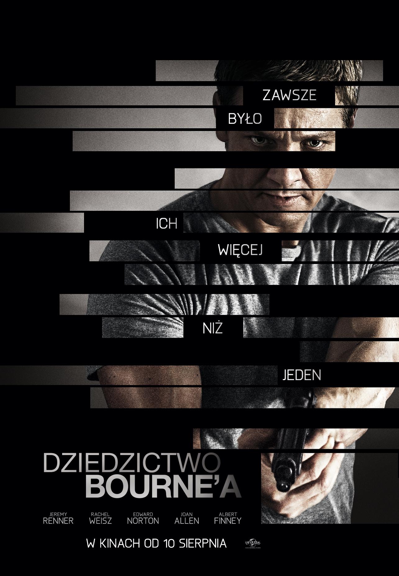 Polski plakat filmu 'Dziedzictwo Bourne’a'
