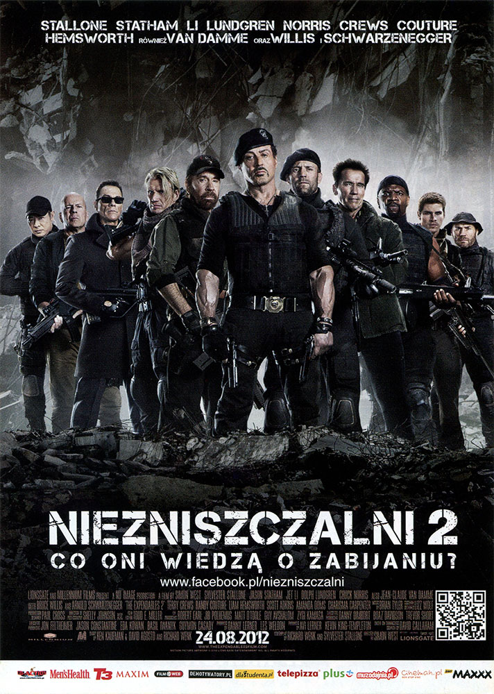 Ulotka filmu 'Niezniszczalni 2 (przód)'