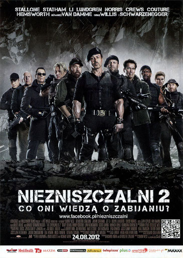 Przód ulotki filmu 'Niezniszczalni 2'