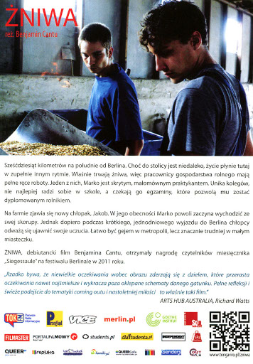 Tył ulotki filmu 'Żniwa'