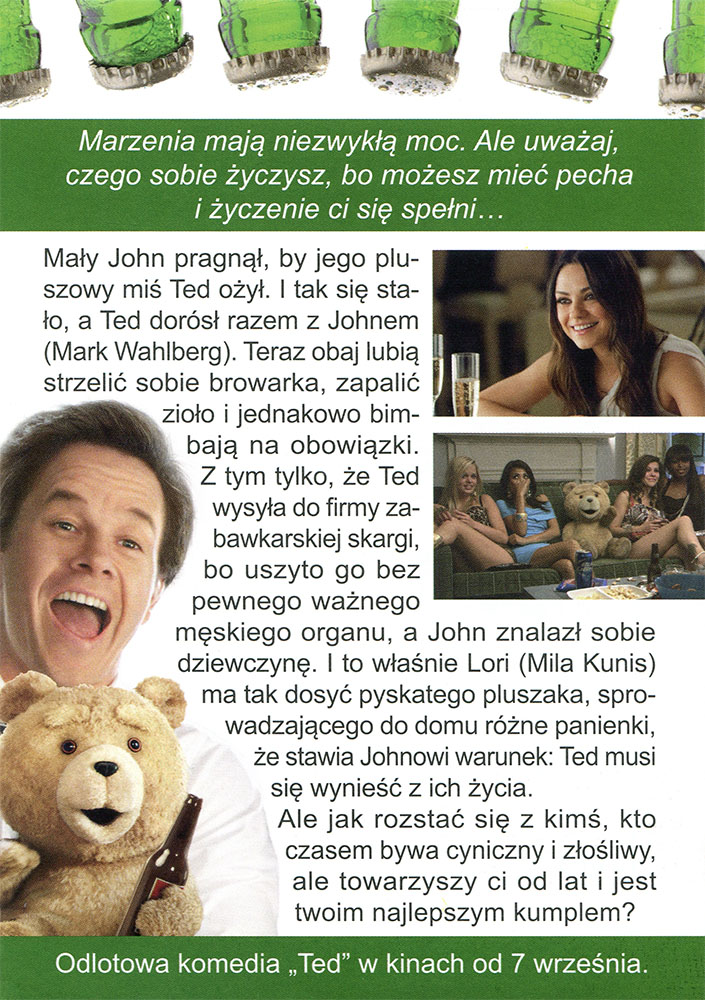 Ulotka filmu 'Ted (tył)'
