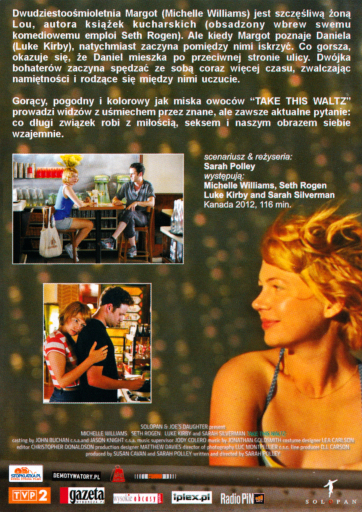 Tył ulotki filmu 'Take This Waltz'