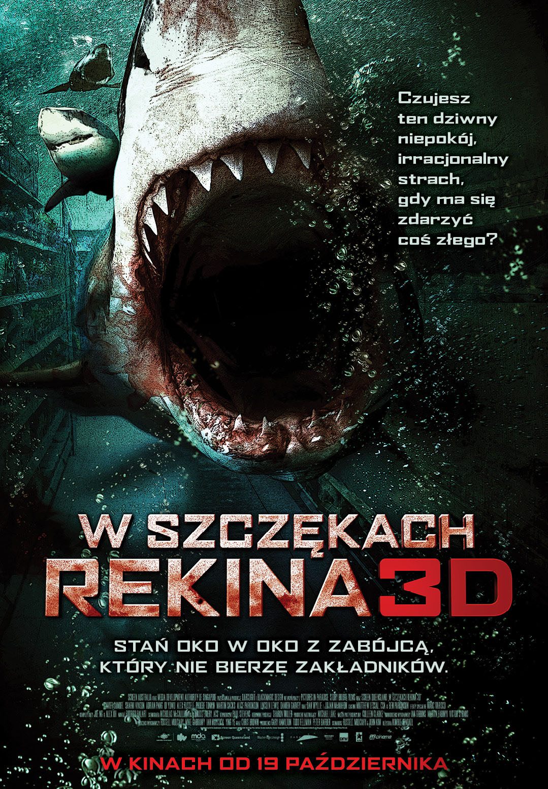 Polski plakat filmu 'W Szczękach Rekina'