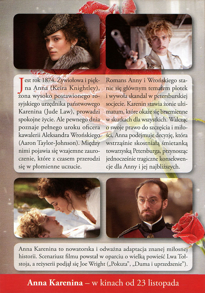 Ulotka filmu 'Anna Karenina (tył)'