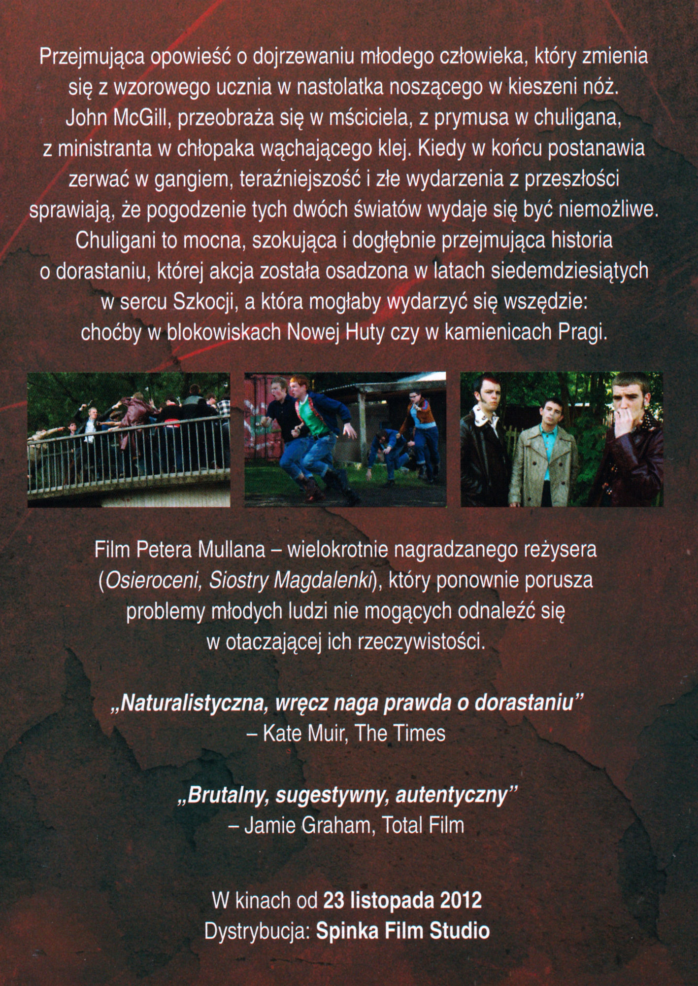 Ulotka filmu 'Chuligani (tył)'