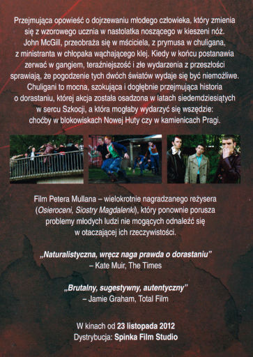 Tył ulotki filmu 'Chuligani'