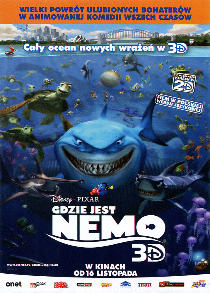 Ulotka filmu 'Gdzie Jest Nemo? 3D (przód)'