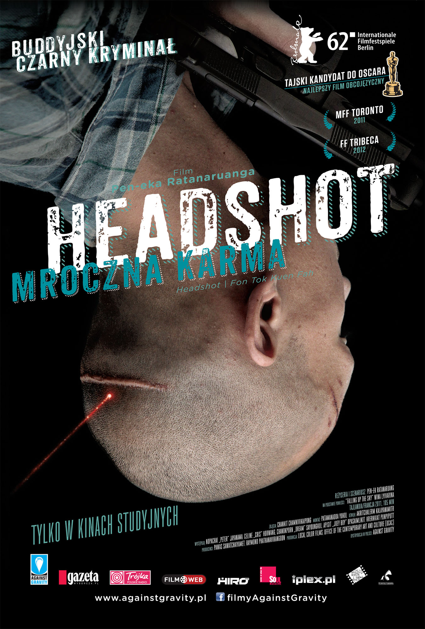 Ulotka filmu 'Headshot. Mroczna Karma (przód)'