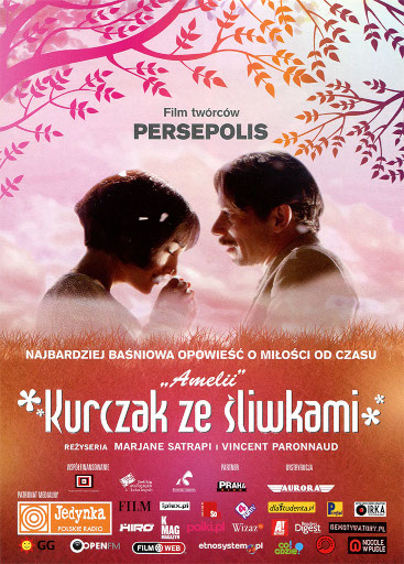 Przód ulotki filmu 'Kurczak Ze Śliwkami'