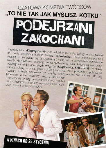 Tył ulotki filmu 'Podejrzani Zakochani'