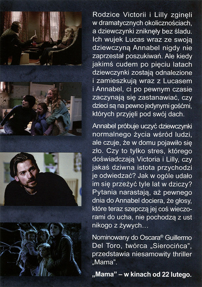 Ulotka filmu 'Mama (tył)'
