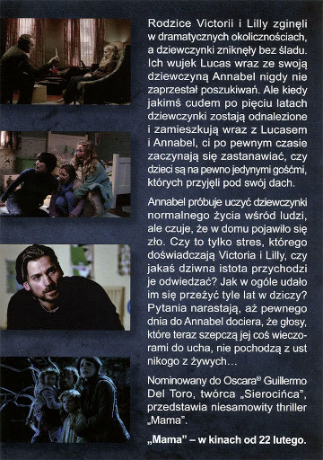 Tył ulotki filmu 'Mama'