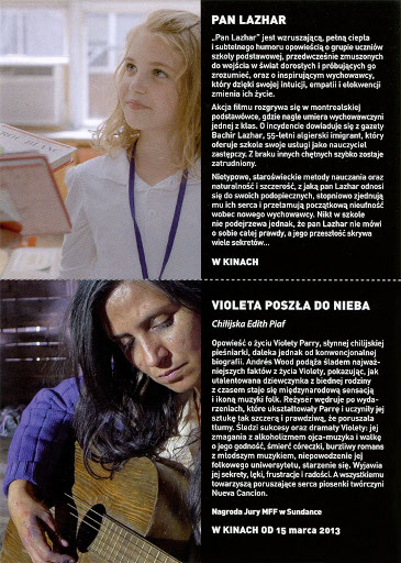 Tył ulotki filmu 'Pan Lazhar'