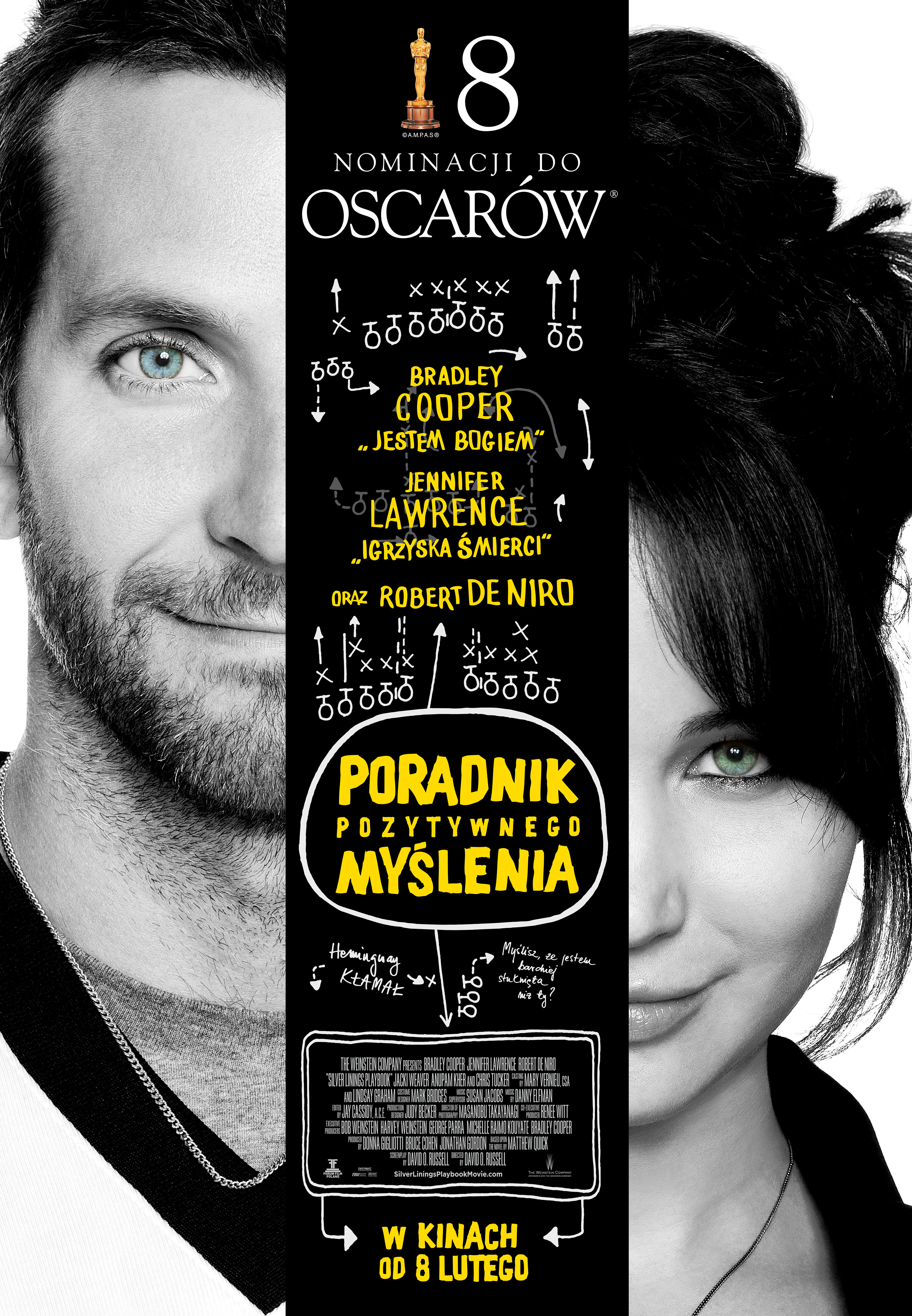 Polski plakat filmu 'Poradnik Pozytywnego Myślenia'