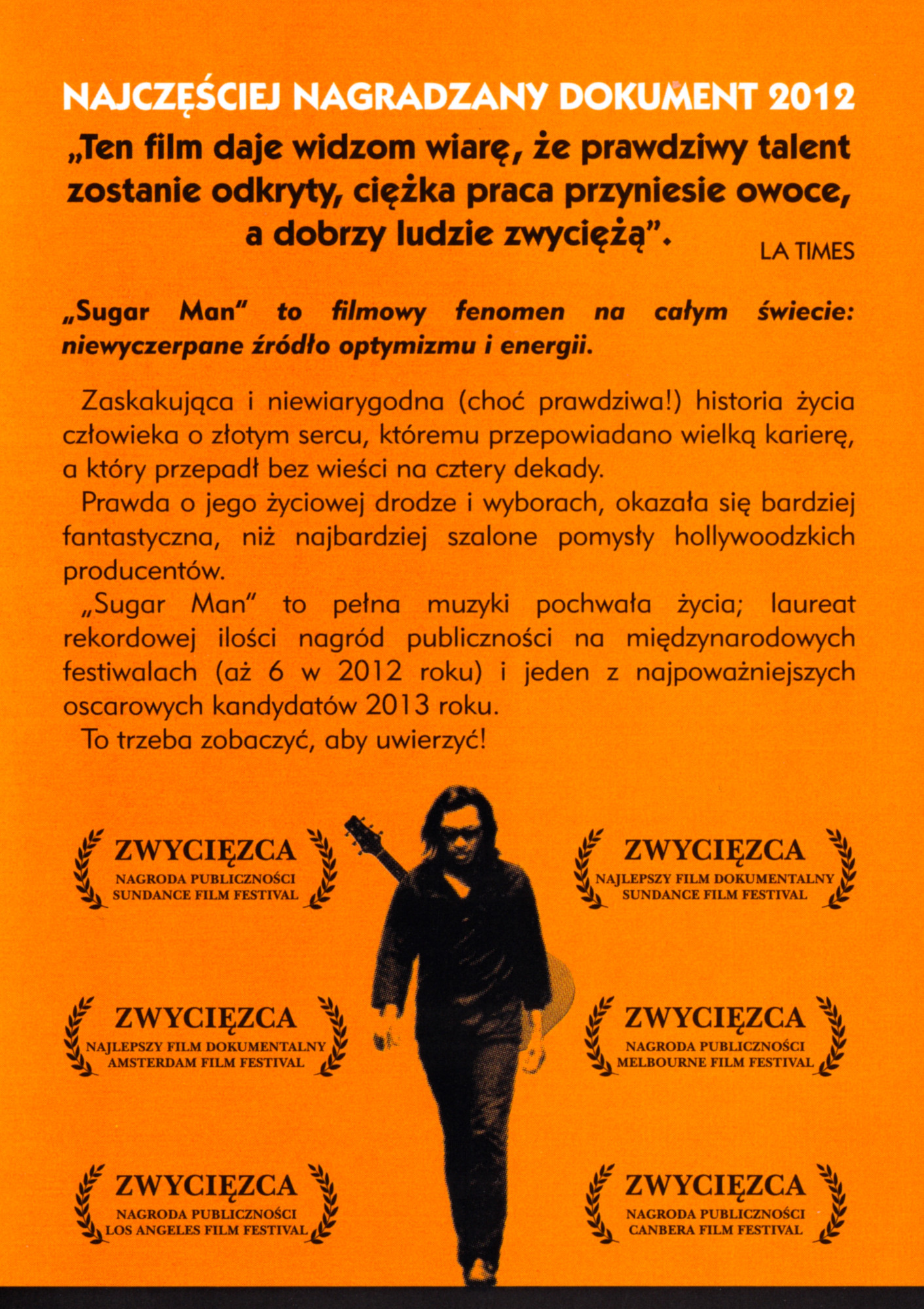 Ulotka filmu 'Sugar Man (tył)'