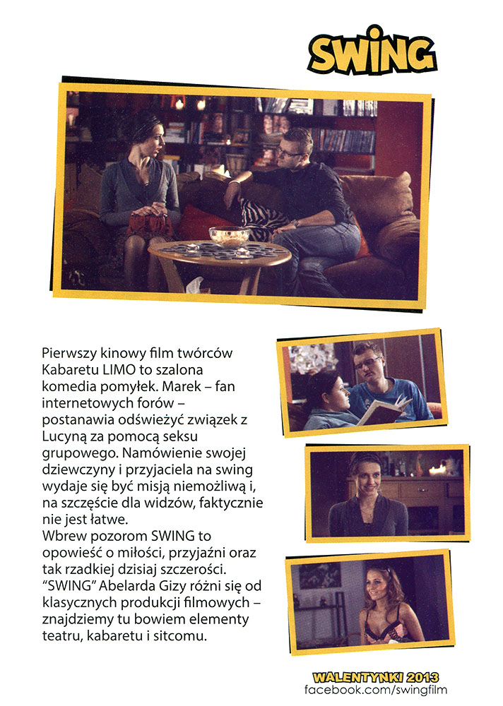 Ulotka filmu 'Swing (tył)'