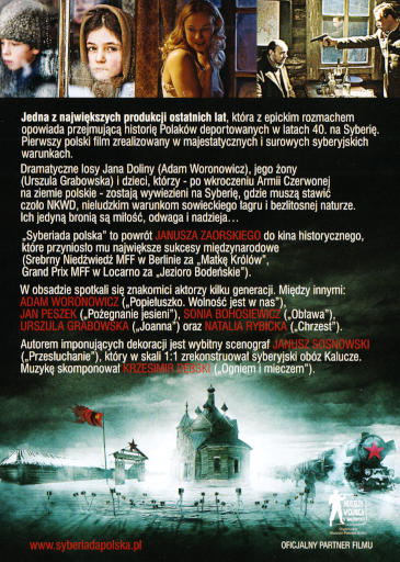 Tył ulotki filmu 'Syberiada Polska'