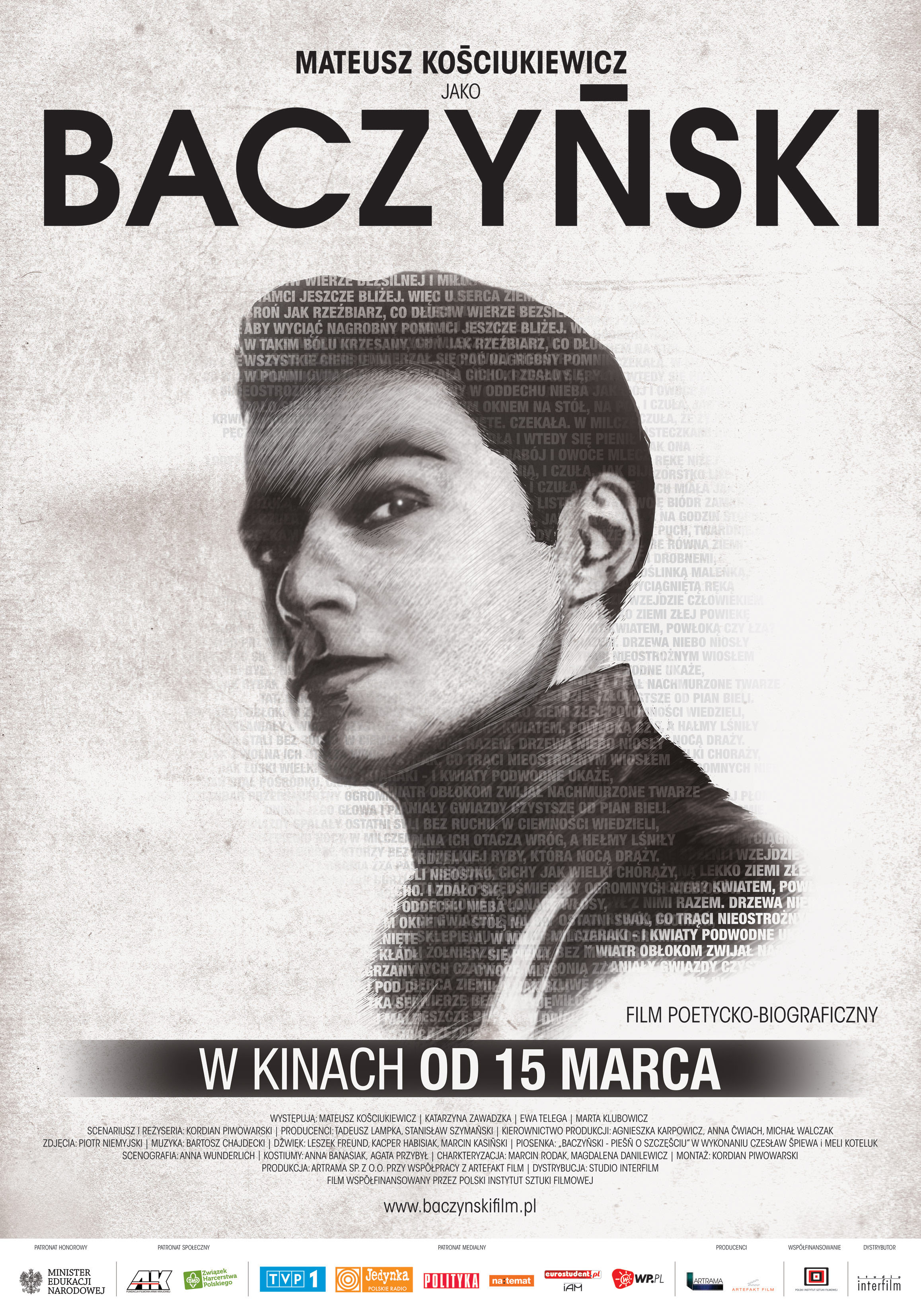 Polski plakat filmu 'Baczyński'
