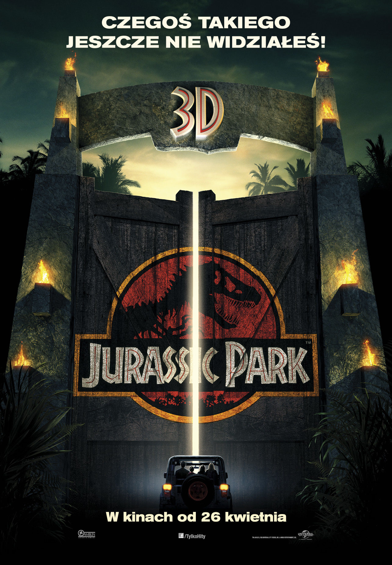 Polski plakat filmu 'Jurassic Park 3D'