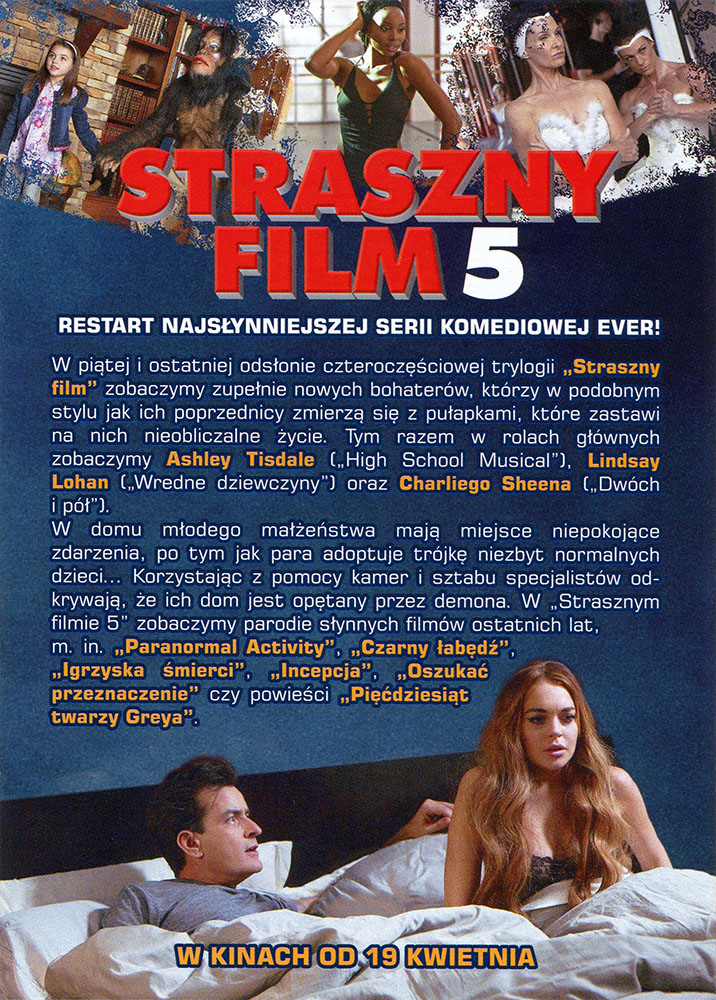 Ulotka filmu 'Straszny Film 5 (tył)'