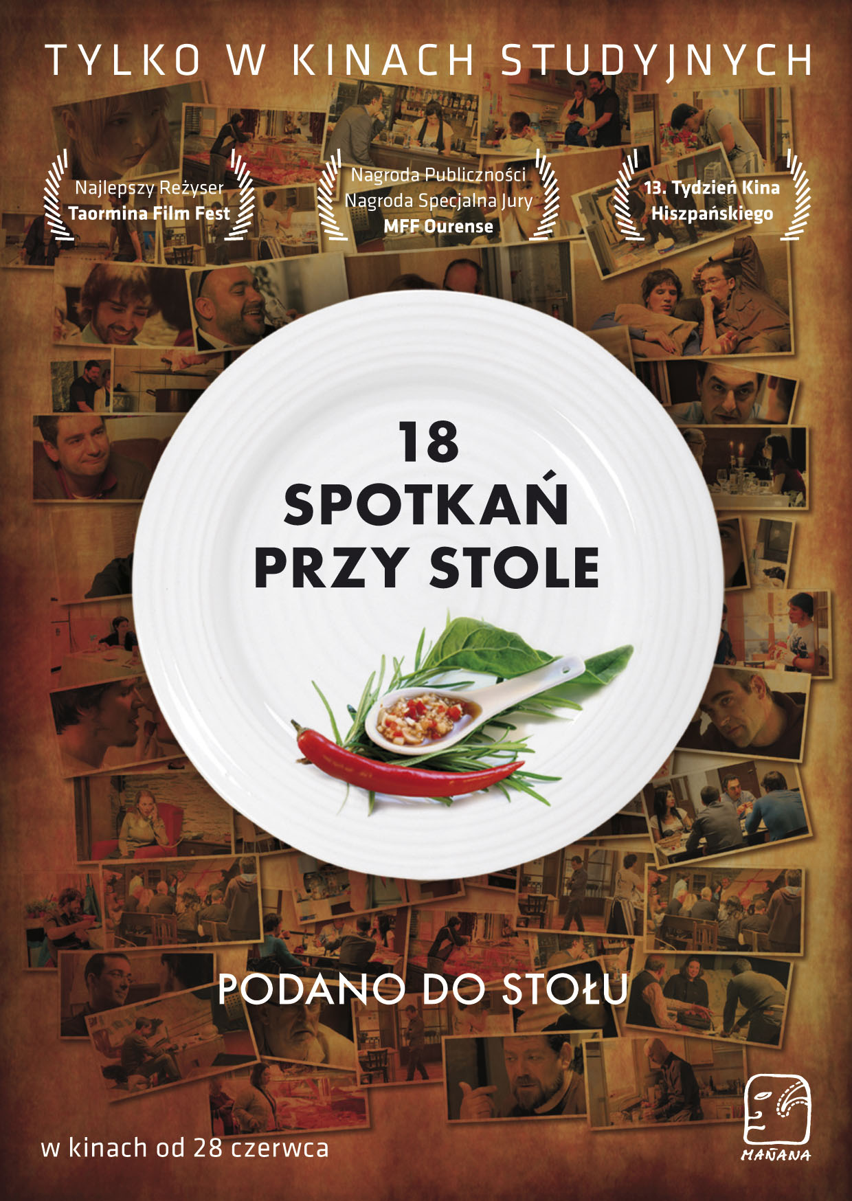 Polski plakat filmu '18 Spotkań Przy Stole'