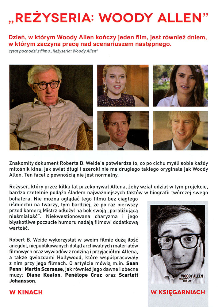 Ulotka filmu 'Reżyseria: Woody Allen (tył)'