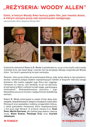 Tył ulotki filmu 'Reżyseria: Woody Allen'