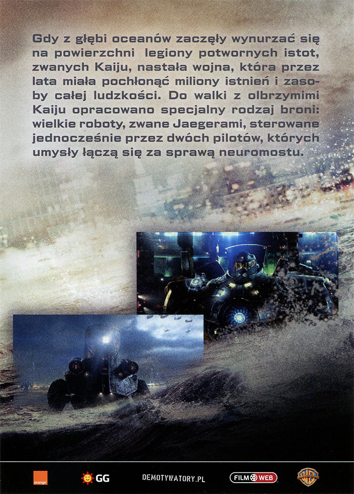 Ulotka filmu 'Pacific Rim (tył)'