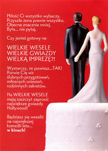 Tył ulotki filmu 'Wielkie Wesele'