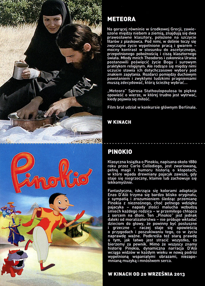 Ulotka filmu 'Meteora (tył)'