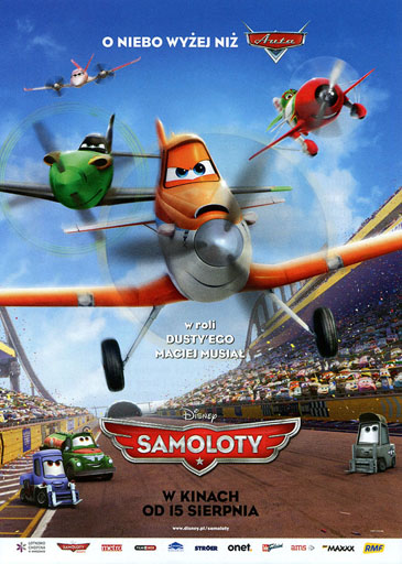 Przód ulotki filmu 'Samoloty'