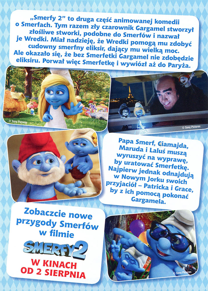 Ulotka filmu 'Smerfy 2 (tył)'