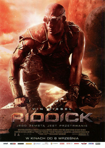 Przód ulotki filmu 'Riddick'