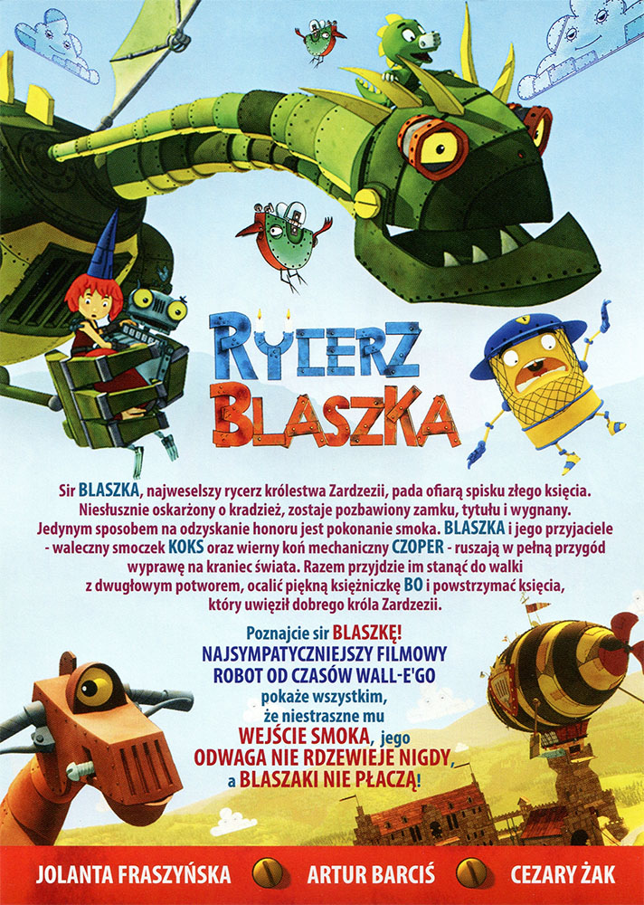 Ulotka filmu 'Rycerz Blaszka. Pogromca Smoków (tył - wersja B)'