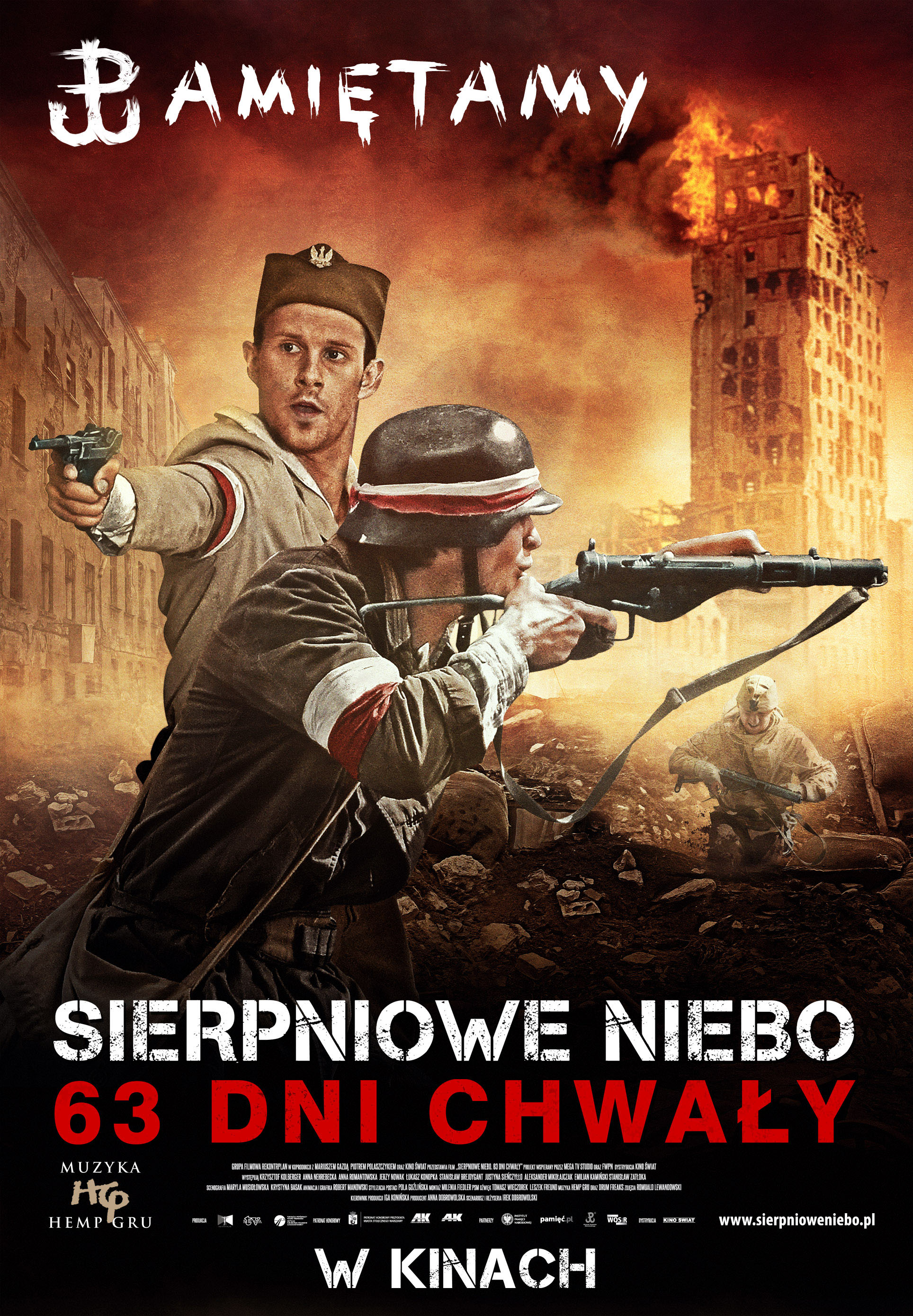 Polski plakat filmu 'Sierpniowe niebo. 63 dni chwały'