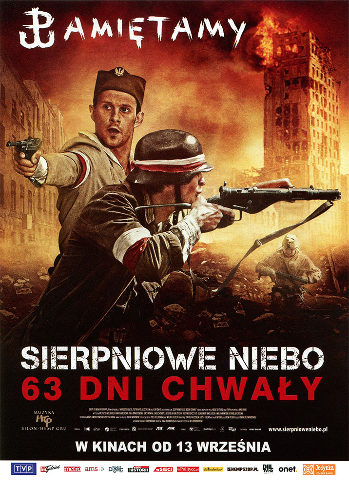 Ulotka filmu 'Sierpniowe Niebo. 63 Dni Chwały (przód - wersja B)'