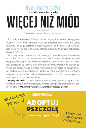 Tył ulotki filmu 'Więcej Niż Miód'