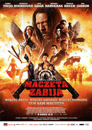 Przód ulotki filmu 'Maczeta Zabija'